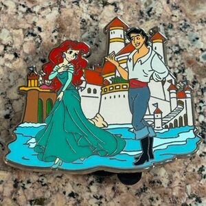 2024 Disney Parks Ariel and Eric Little Mermaid Pin Princess Booster